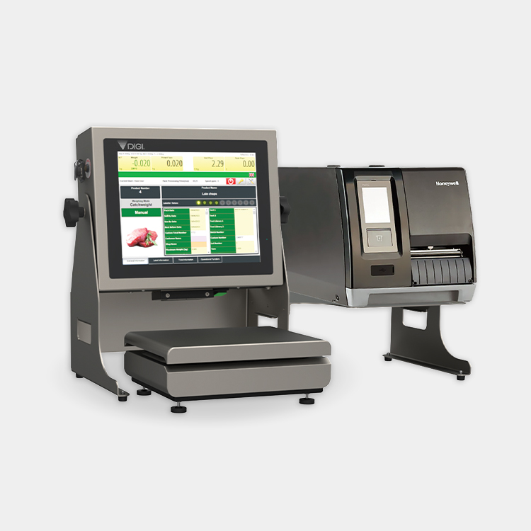 Weigh & labeling | DIGI | Scale, Label printer, Wrapping system